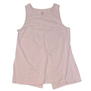 Athleta Foothill Split Back Tie Back Workout Yoga Running Tank Top Light Pink M